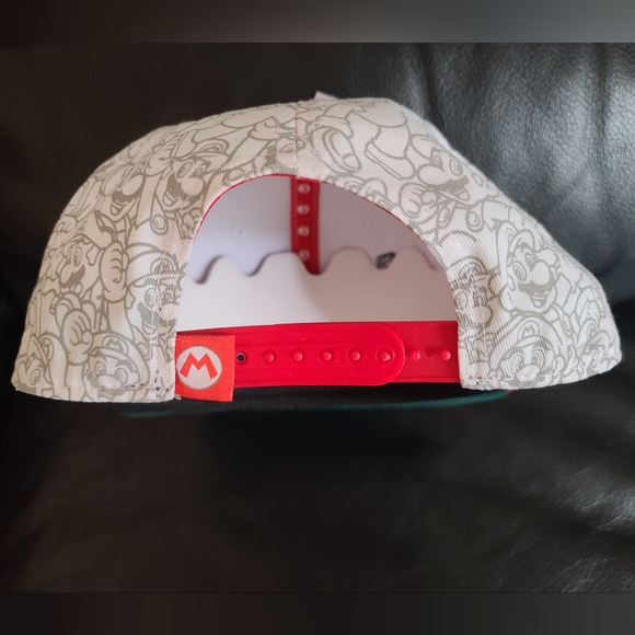 Nintendo Super Mario Red/White Mario Snapback Hat - Picture 7 of 11